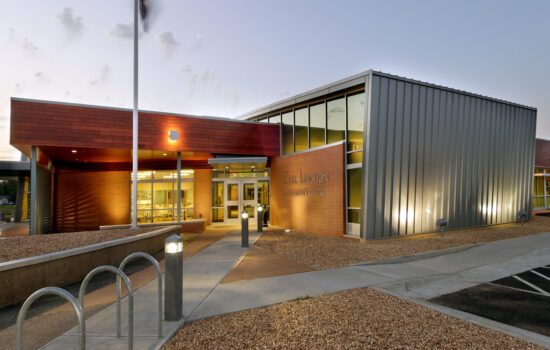 Carl Junction Community Center Exterior at Dusk