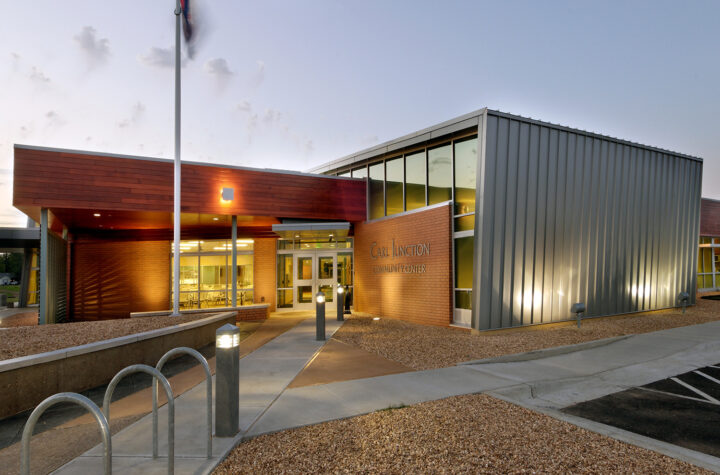 Carl Junction Community Center Exterior at Dusk